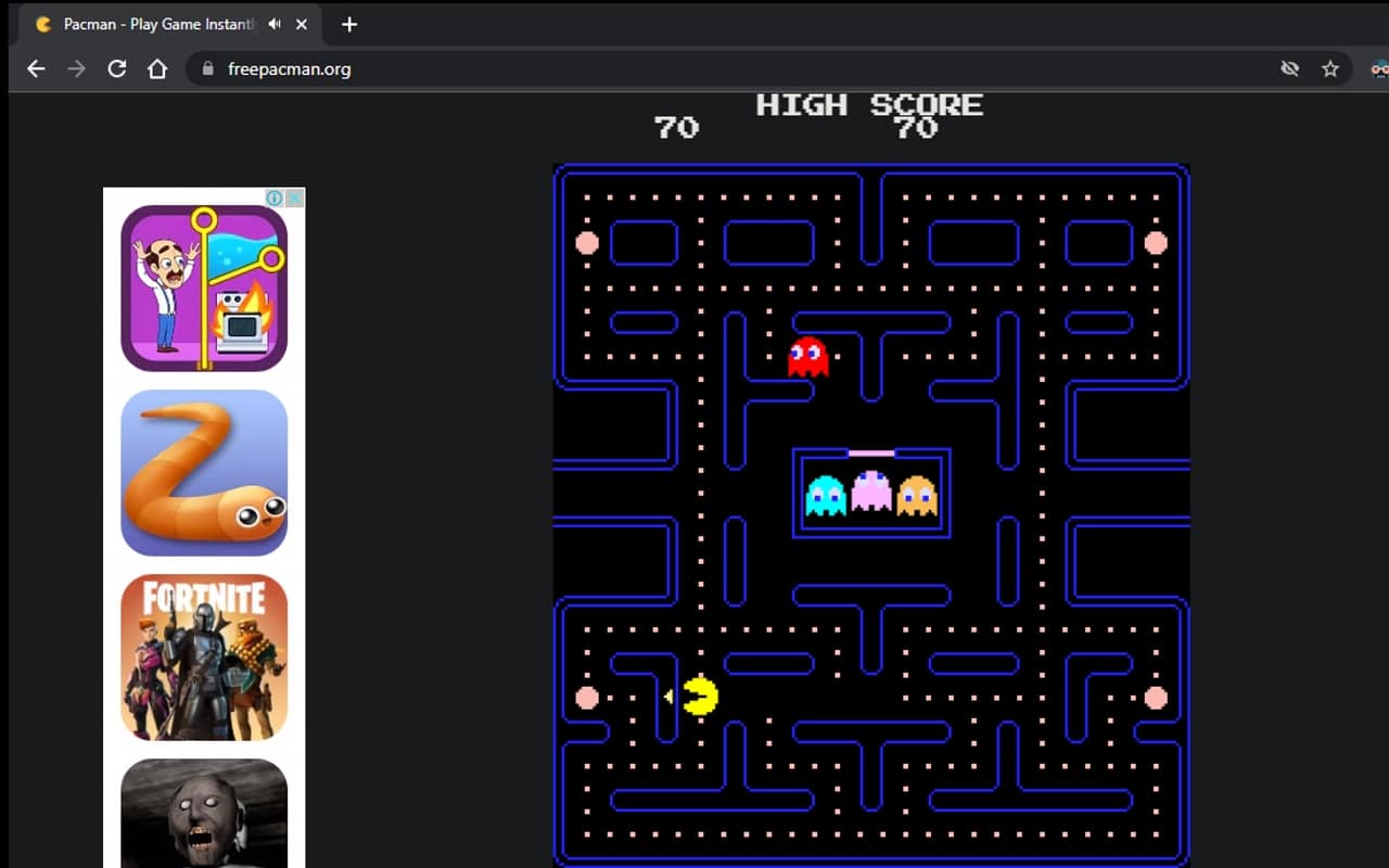 gioca a pacman su freepacman